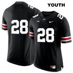 Youth NCAA Ohio State Buckeyes Amari McMahon #28 College Stitched No Name Authentic Nike White Number Black Football Jersey NA20V03LD